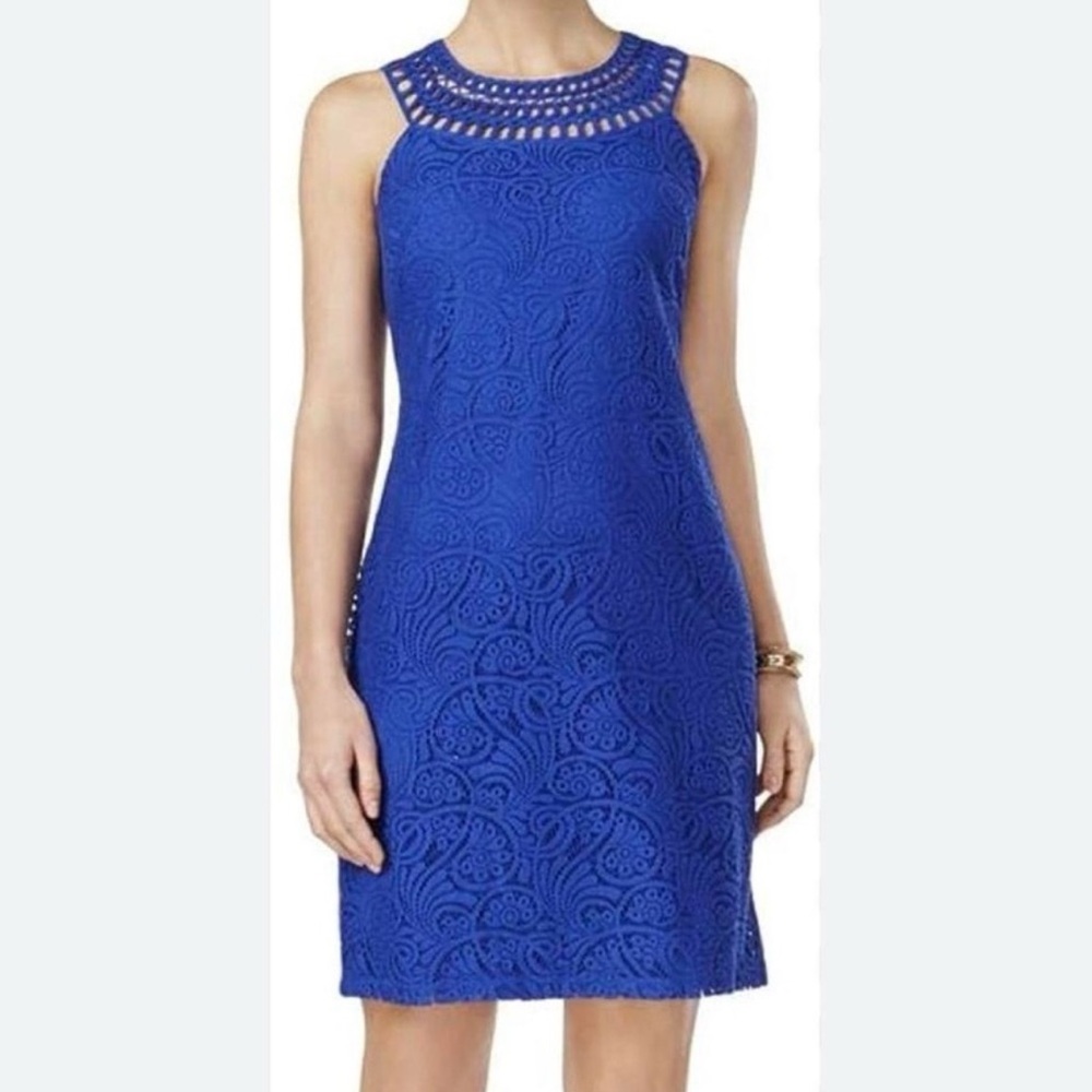 Jessica Howard Lace Lined Sleeveless Dress